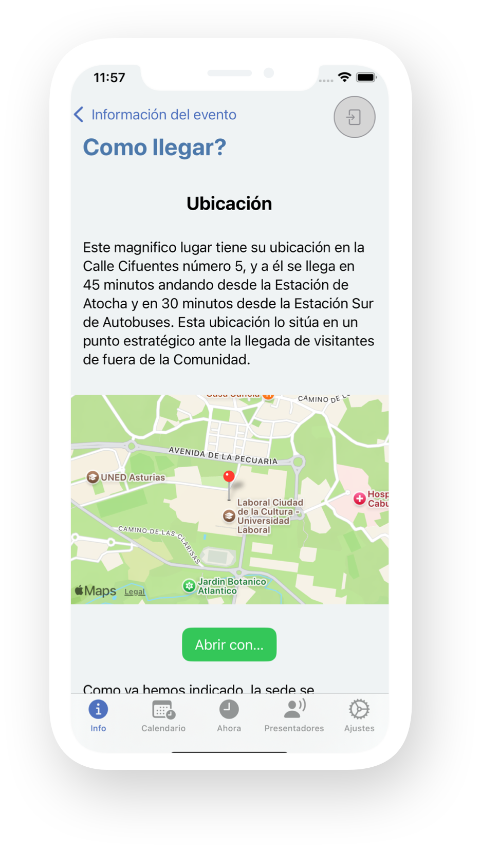 Toda la información del evento. — Nibble Events