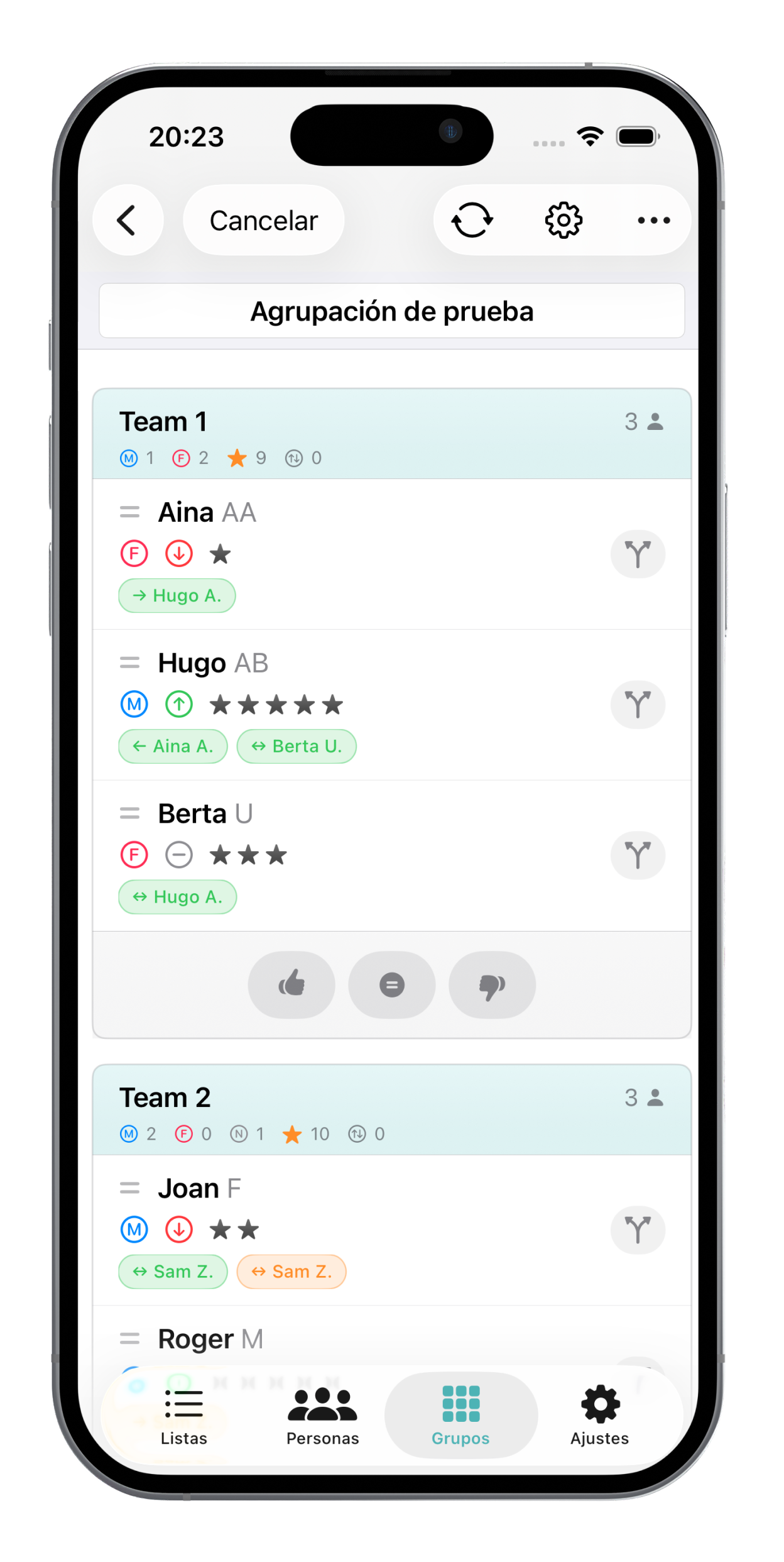 Aprende de cada grupo. — Team’Up